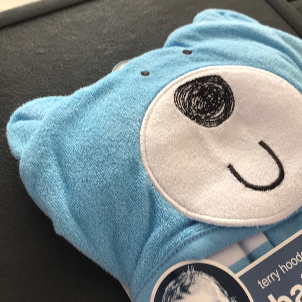 Terry hooded bath wrap